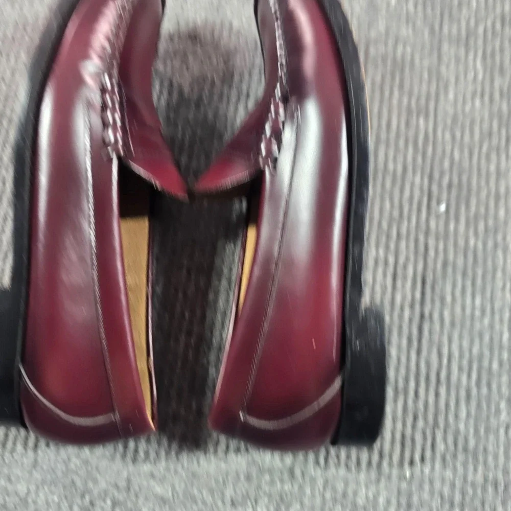 G.H. Bass Weejuns Larson Shoes Mens Size 10.5 D Burgundy Leather Dress Loafers